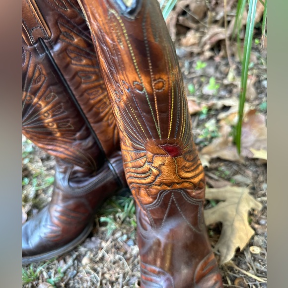Vintage Texas Brand Made in the USA Cowboy Boots Size 8.5 - Picture 4 of 13